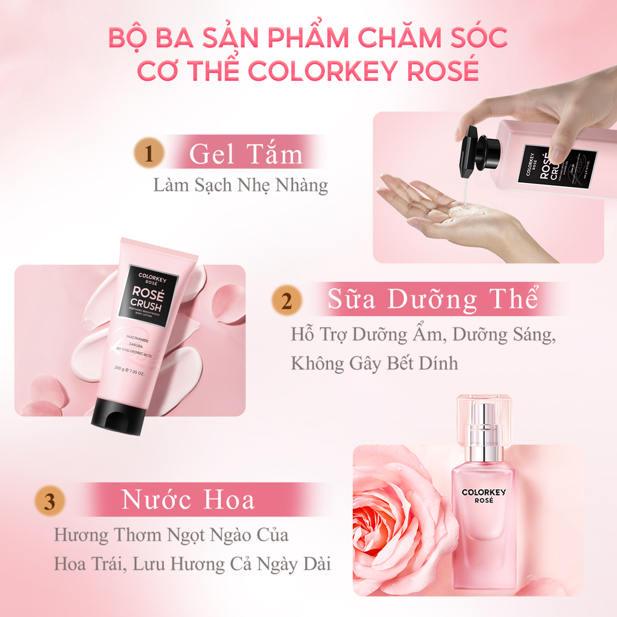 Let your body shine COLORKEY ROSÉ Set